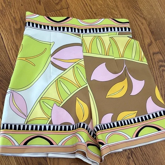Zara Multicolor pucci Striped Shorts skort - Picture 3 of 4